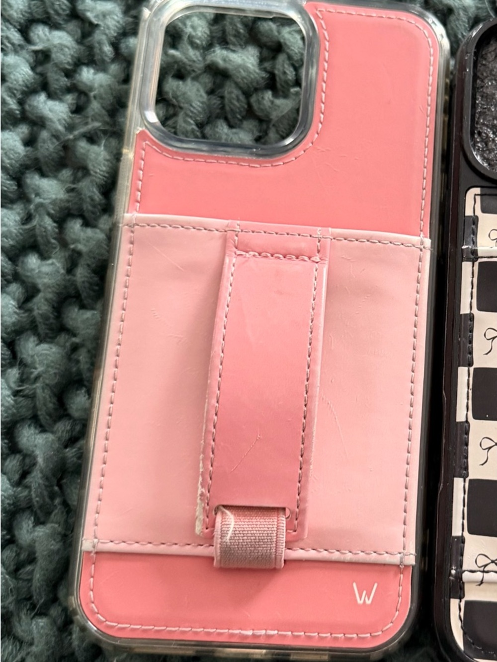Pink Walli Wallet Phone Case with Hand Strap - iPhone 16 Pro Max; Pink peach